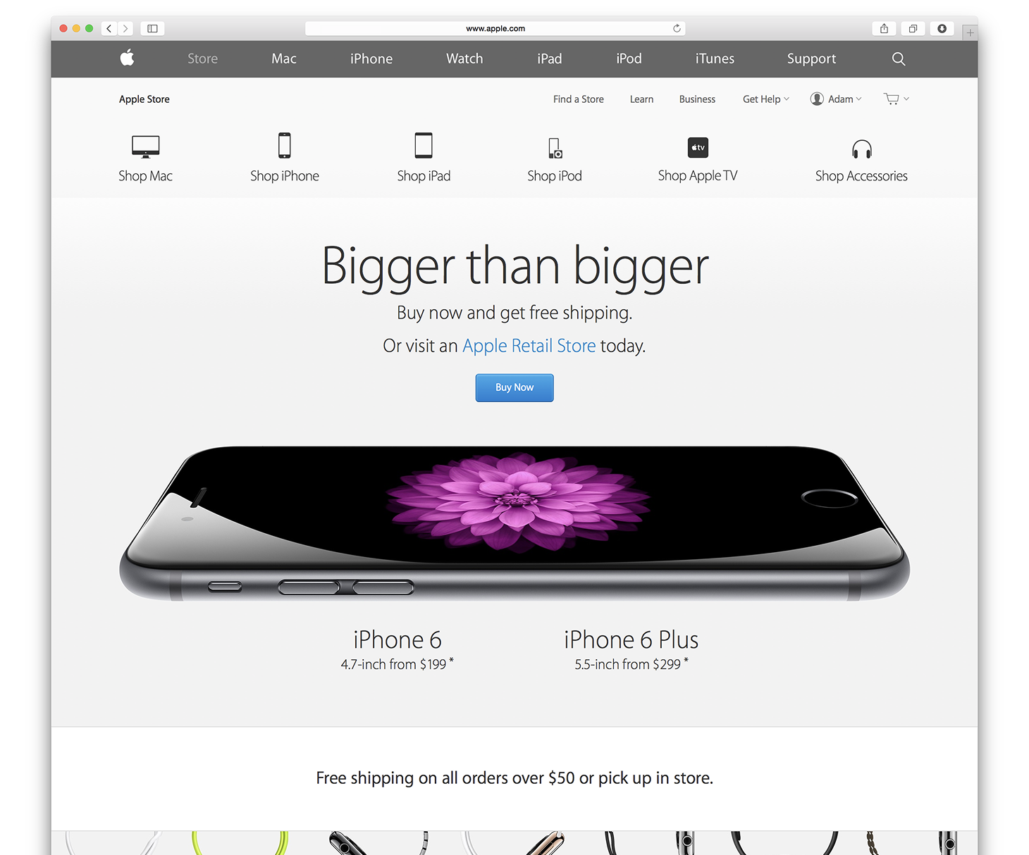 The separate Apple.com/store experience
