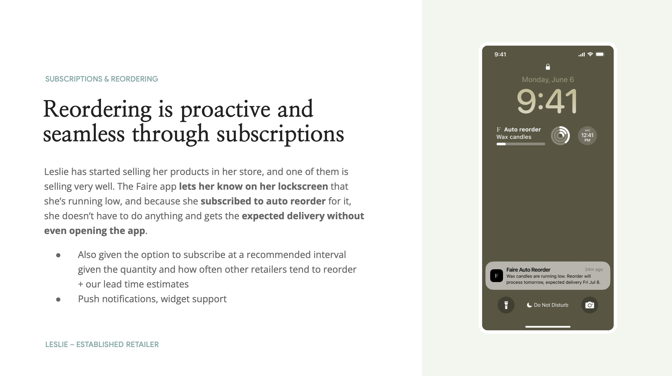 Faire app vision — story