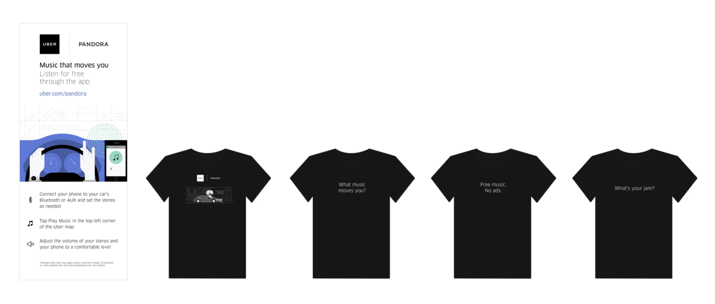 Signs and t-shirts for driver support centers