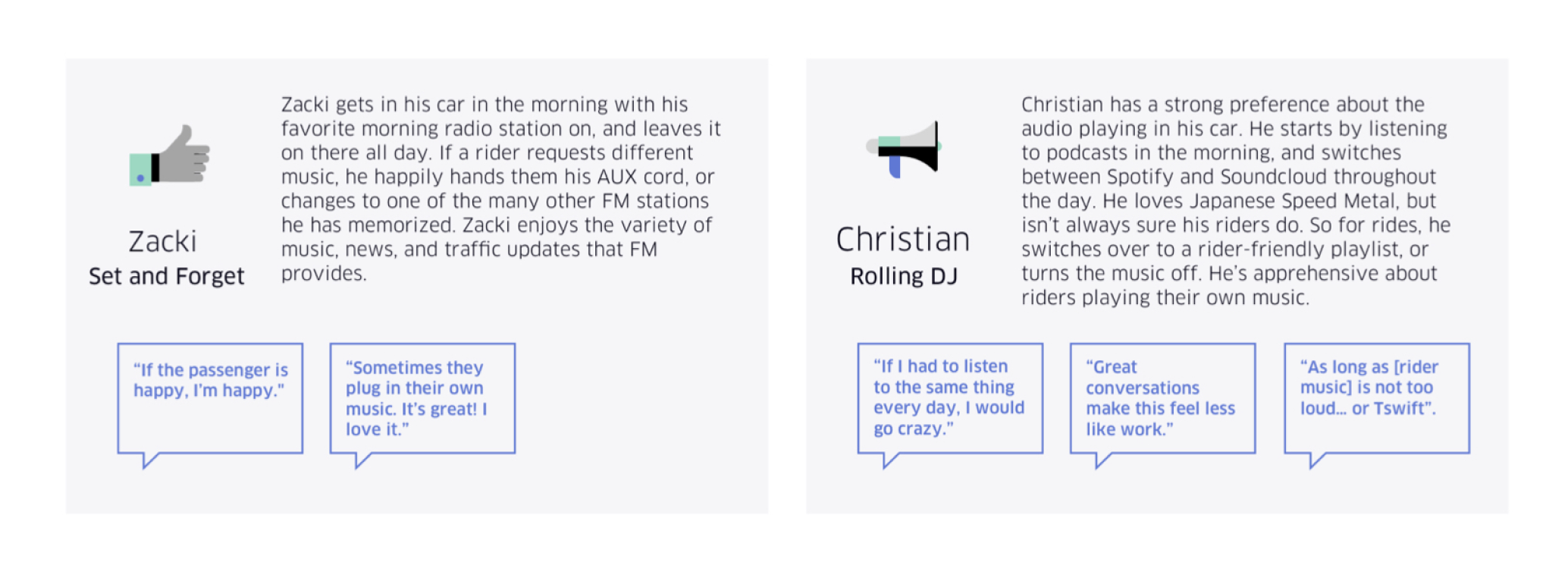 Ride-along research and synthesis