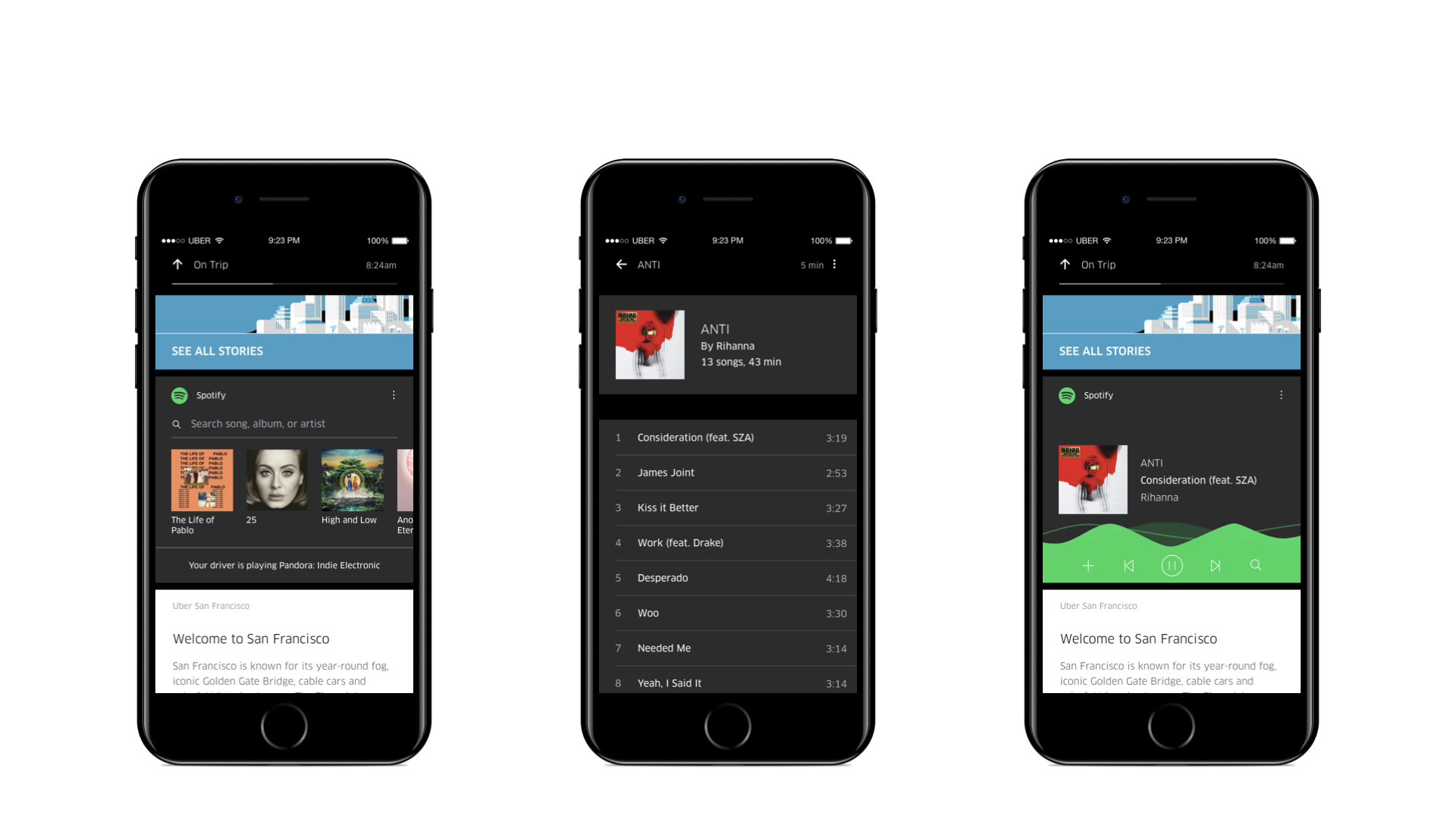 Spotify rider integration